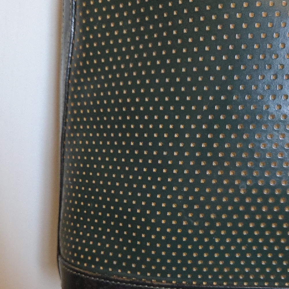 Dooney & Bourke Cabrio Dot Leather Tranquility Green Hobo Shoulder Bag Vintage - Picture 7 of 17
